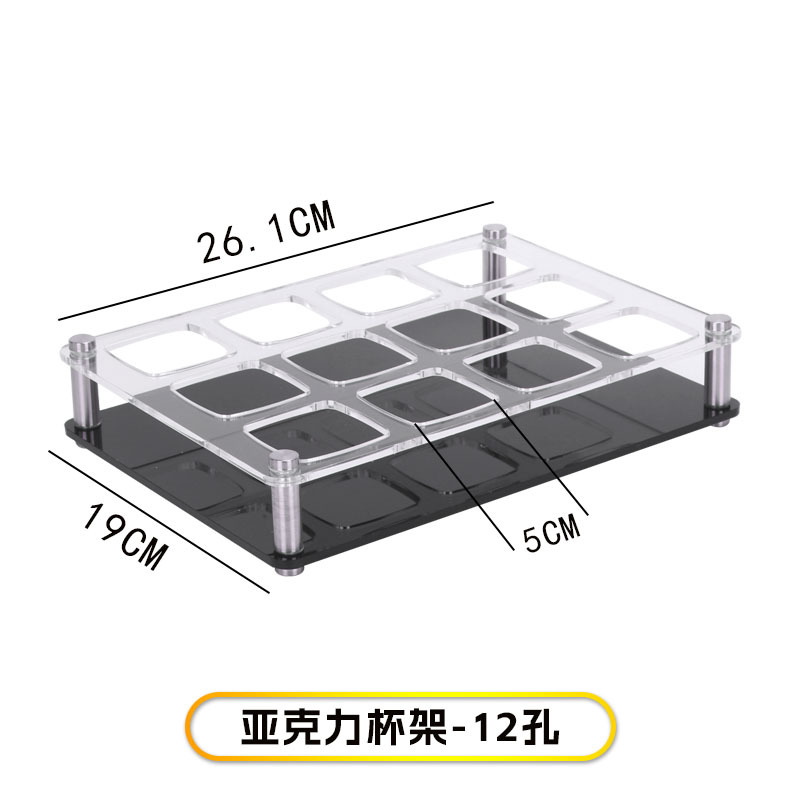 Glass Liquor Stand Set 6 tazas pequeñas de vino extranjero acrílico barra limpia KTV Whisky Stand