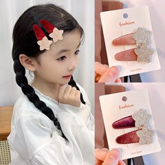 定番人気のキラキラ星子供用ヘアピン、前髪クリップ、サイドクリップ、ヘアピンを1元で販売する屋台
