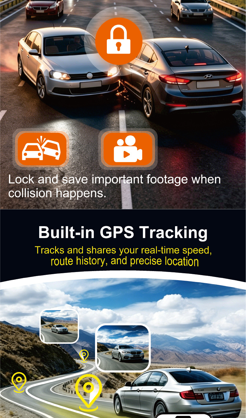 Private model touch screen dashcam cross-border wholesale 4K ultra-high-definition 5G Wi-Fi high-definition dual recording GPS car camera