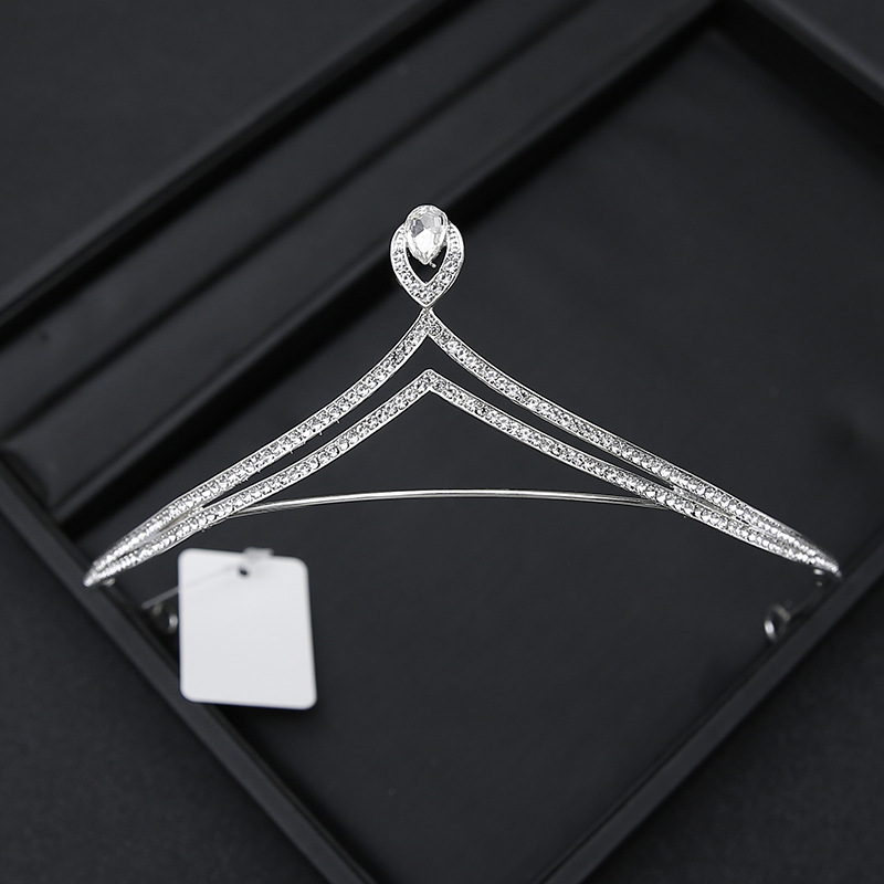 Corona Tocado Bridal Rhinestone Corona Vestido de ceremonia de boda Regalo para adultos de 18 años Cumpleaños Princesa Accesorios para el cabello Niños