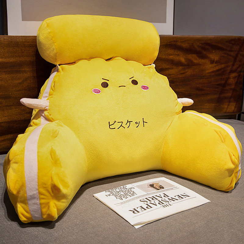 De dibujos animados de noche bolsa suave gran respaldo estudiante dormitorio almohada cama lectura apoyo la cintura almohada sofá ventana Bahía cojín