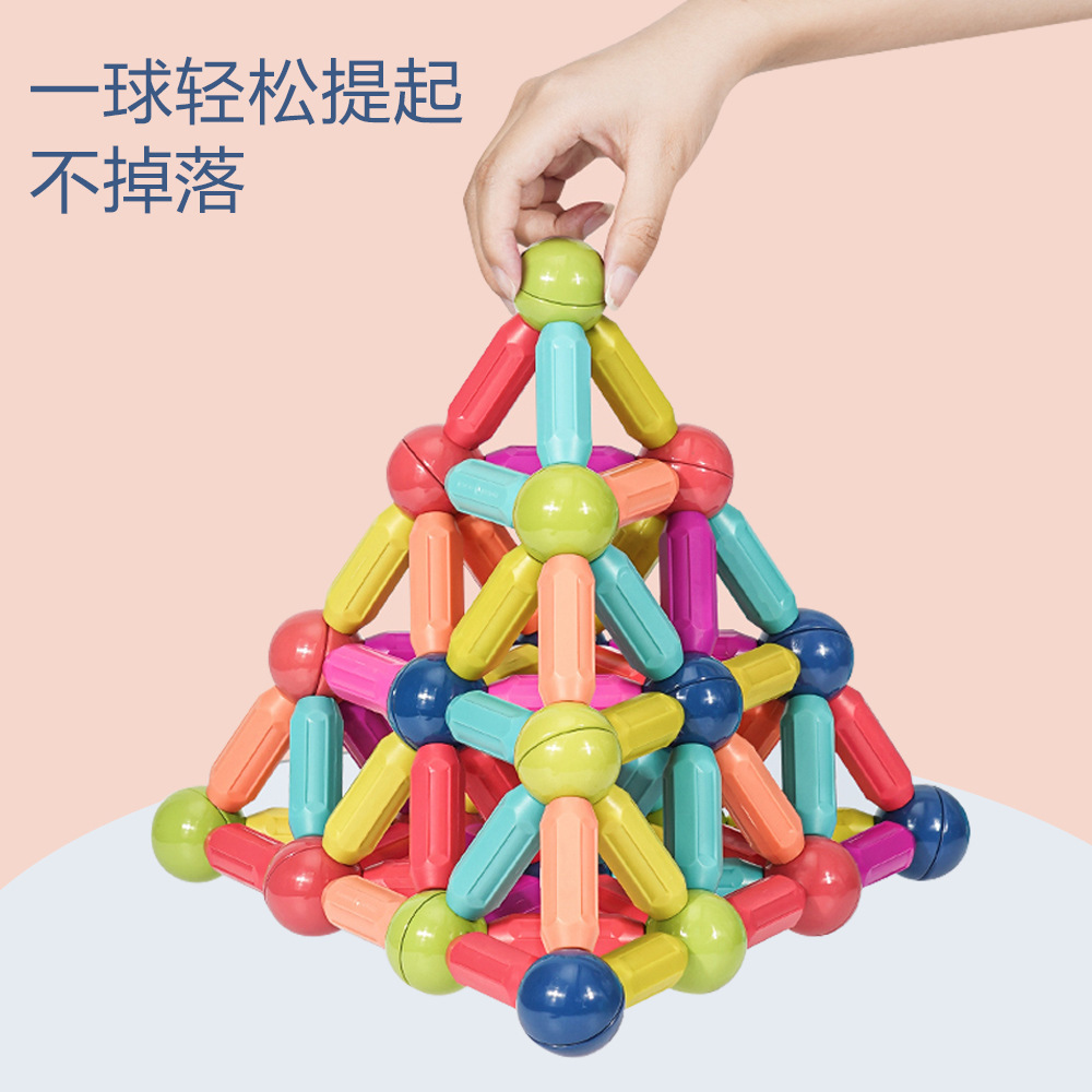 Bloque magnético de construcción para niños, palos magnéticos