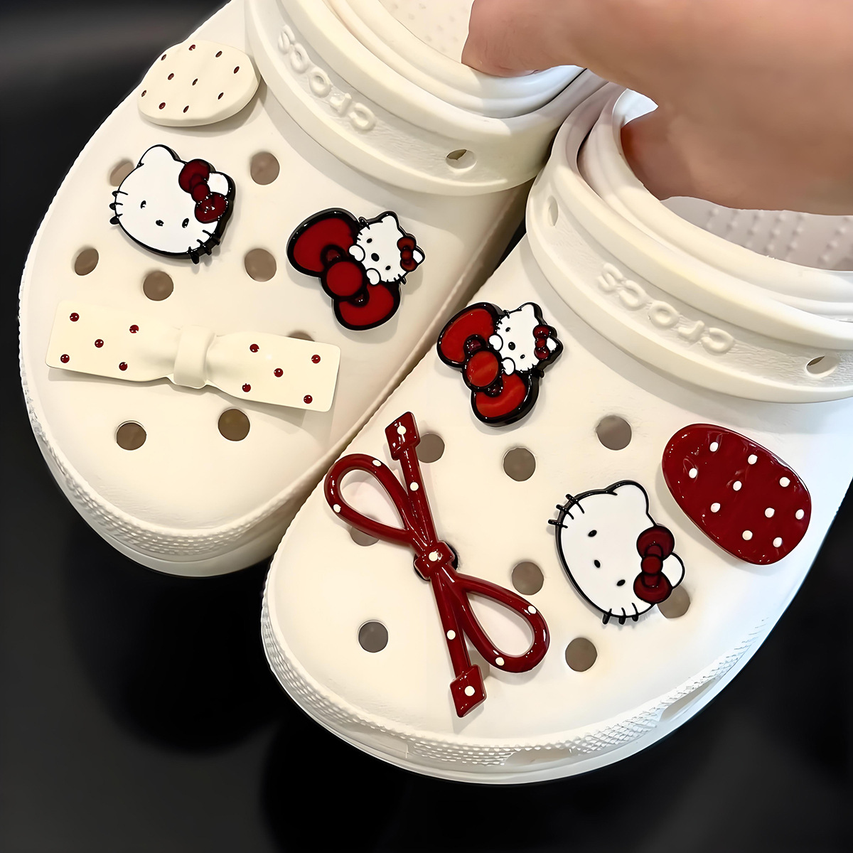 Accessories with bow, cream hairgrip, phone case, bangs handmade, DIY 3