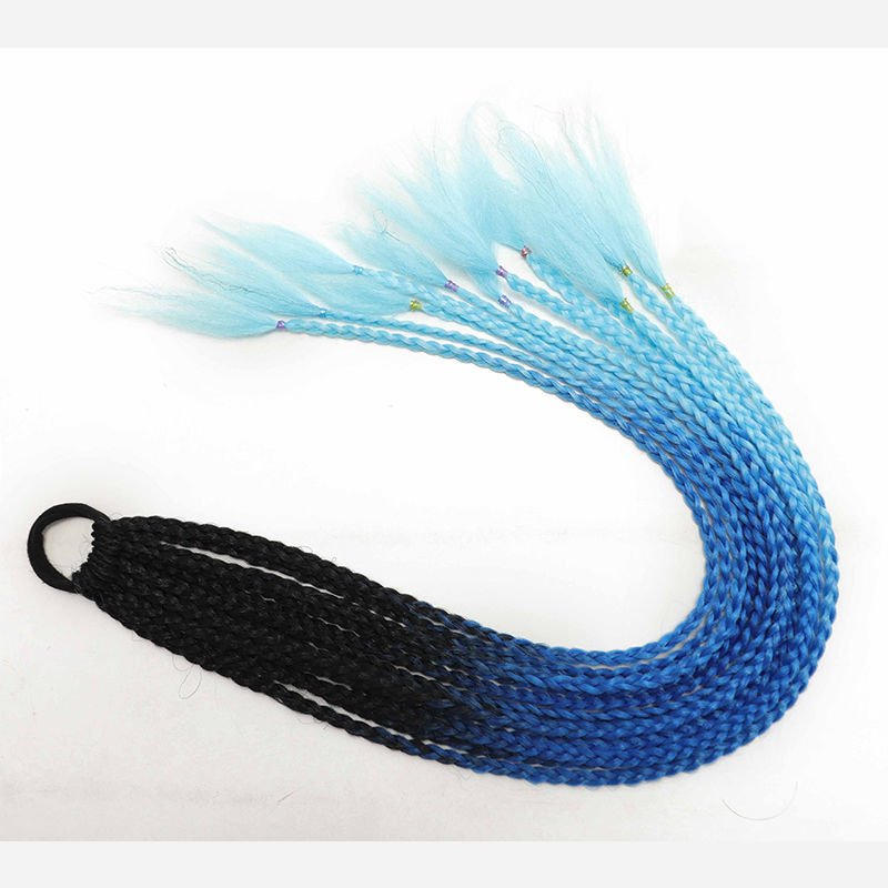 Fábrica al por mayor color trenza peluca hembra hip hop gradiente teñido trenza color de trenza sucia trenza cola de caballo