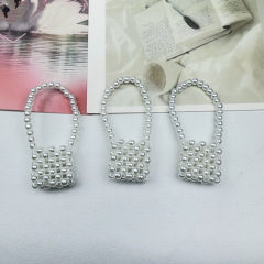 新しい手織りパールミニハンドバッグバッグ diy ぬいぐるみショルダーバッグ人形アクセサリージュエリー装飾