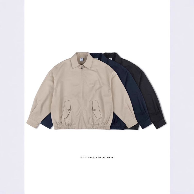 American Style Retro Lapel Tooling Jacket for Men and Women Spring and Autumn Trendy Brand Casual Loose Harrington Profile Aviator Jacket