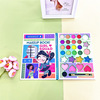 Cartoon cute matte multicoloured nail sequins for princess, eyeshadow palette, makeup primer, suitable for import, 28 colors