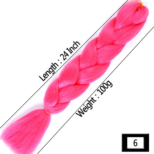 Peruca de comercio exterior gran trenza color gradiente africano gran trenza fibra química de alta temperatura seda trenza pelucina trenzada extensión de pelo