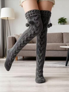 J 58586 Knitted Over Knee Socks �^ϥë���m ���R�d�羳�W����