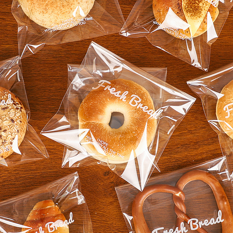 烘焙面包袋贝果包装袋子吐司可颂碱水欧包自封自粘袋塑料透明印刷