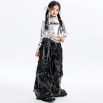 少儿爵士舞演出服女童潮酷时髦穿搭套装儿童嘻哈舞台表演炸街女孩