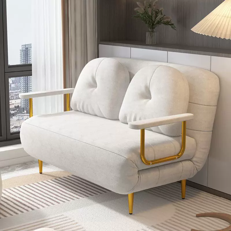 可折叠两用云朵沙发床小户型阳台客厅书房伸缩多功能奶油单人沙发