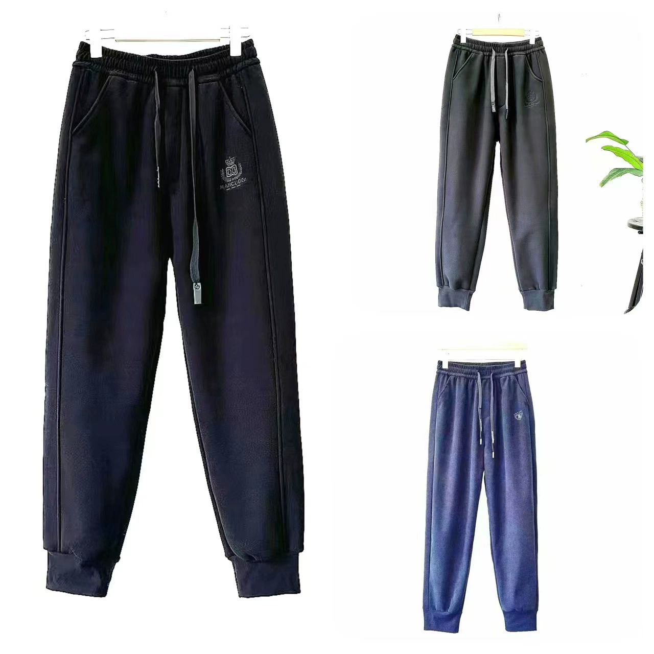 Весенние и осенние повседневные брюки-брюки новые свободные шнурки спортивные брюки Nande бархатные ветровые брюки высокого уровня мужские брюки