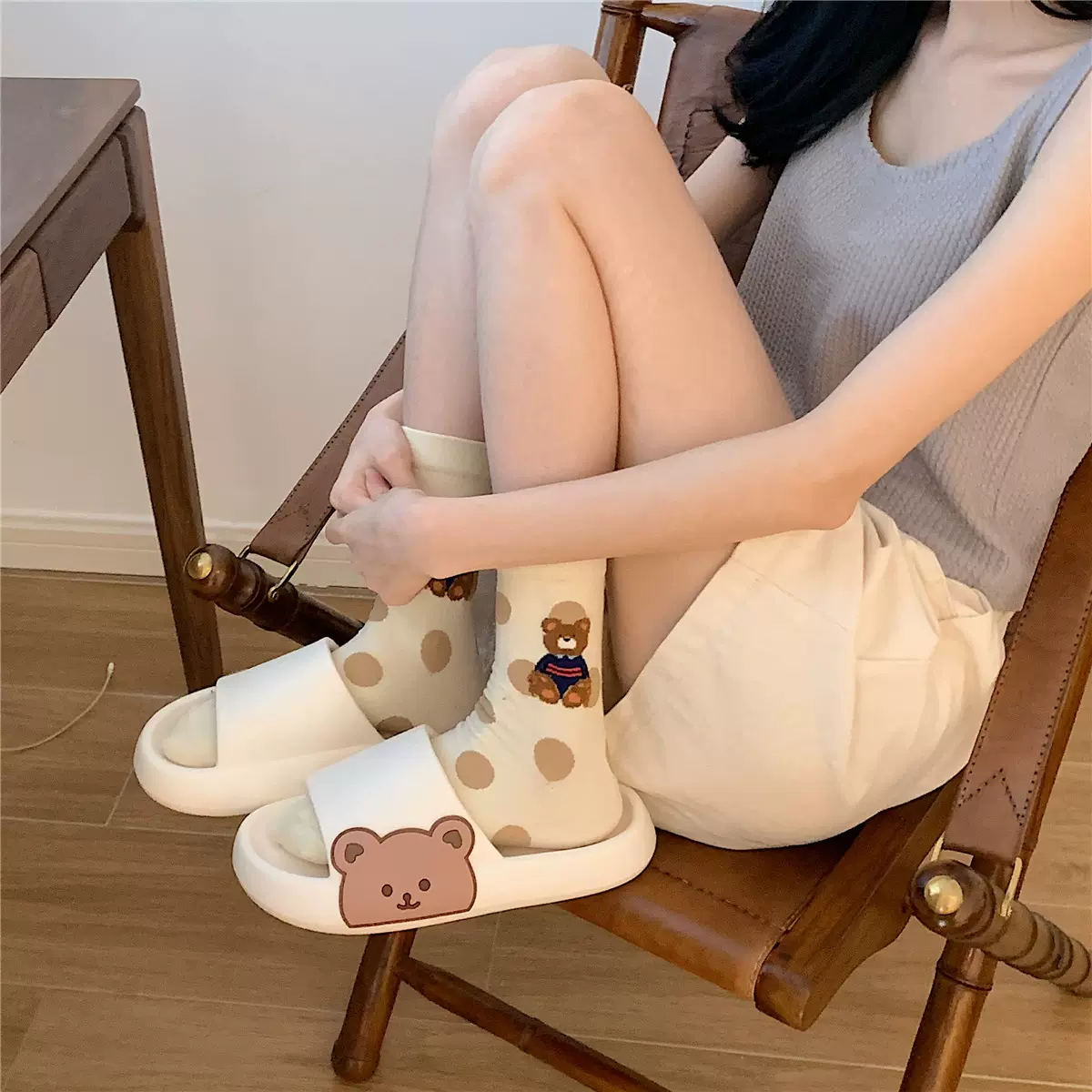 新款网红ins潮时尚厚底凉拖鞋居家室内用外穿踩屎感拖鞋女5529cmx