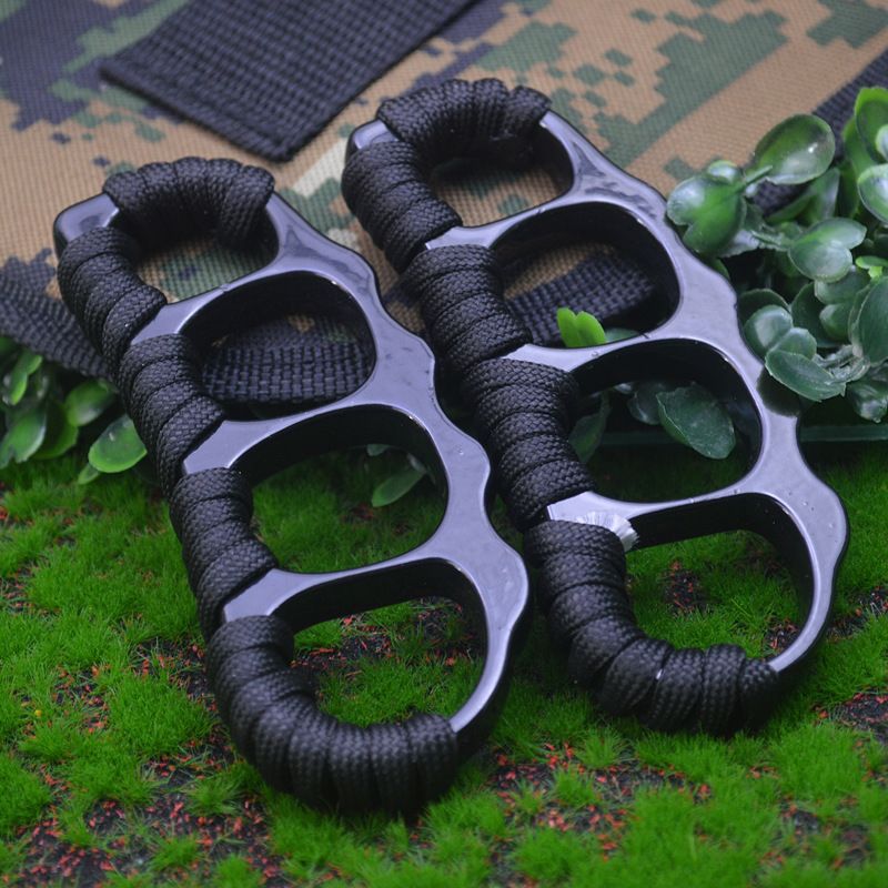 Finger Knuckles for Self-Defense, Anti-Wolf, Small Four-Eye Finger Knuckles, Compact Finger Knuckle Punch Ring