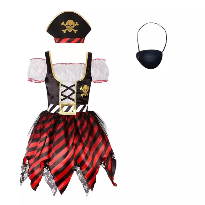 Cosplay de Halloween transfronterizo Piratas del Caribe disfraz de niña cos disfraz de actuación de mascarada traje de actuación