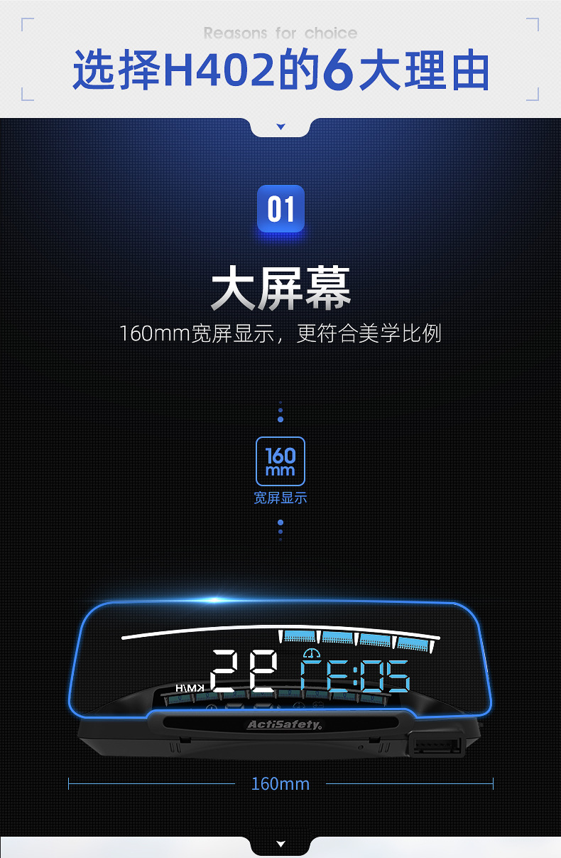 Hud Head-Up Display Car Multi-Function Obd Speed Speed Water Temperature High-Definition Large Screen Suspended Projection