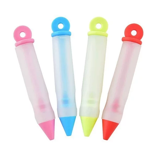 Manufacturer wholesale 4-head decorating pen, silicone chocolate cream gun, cake writing pen, decorating baking tool