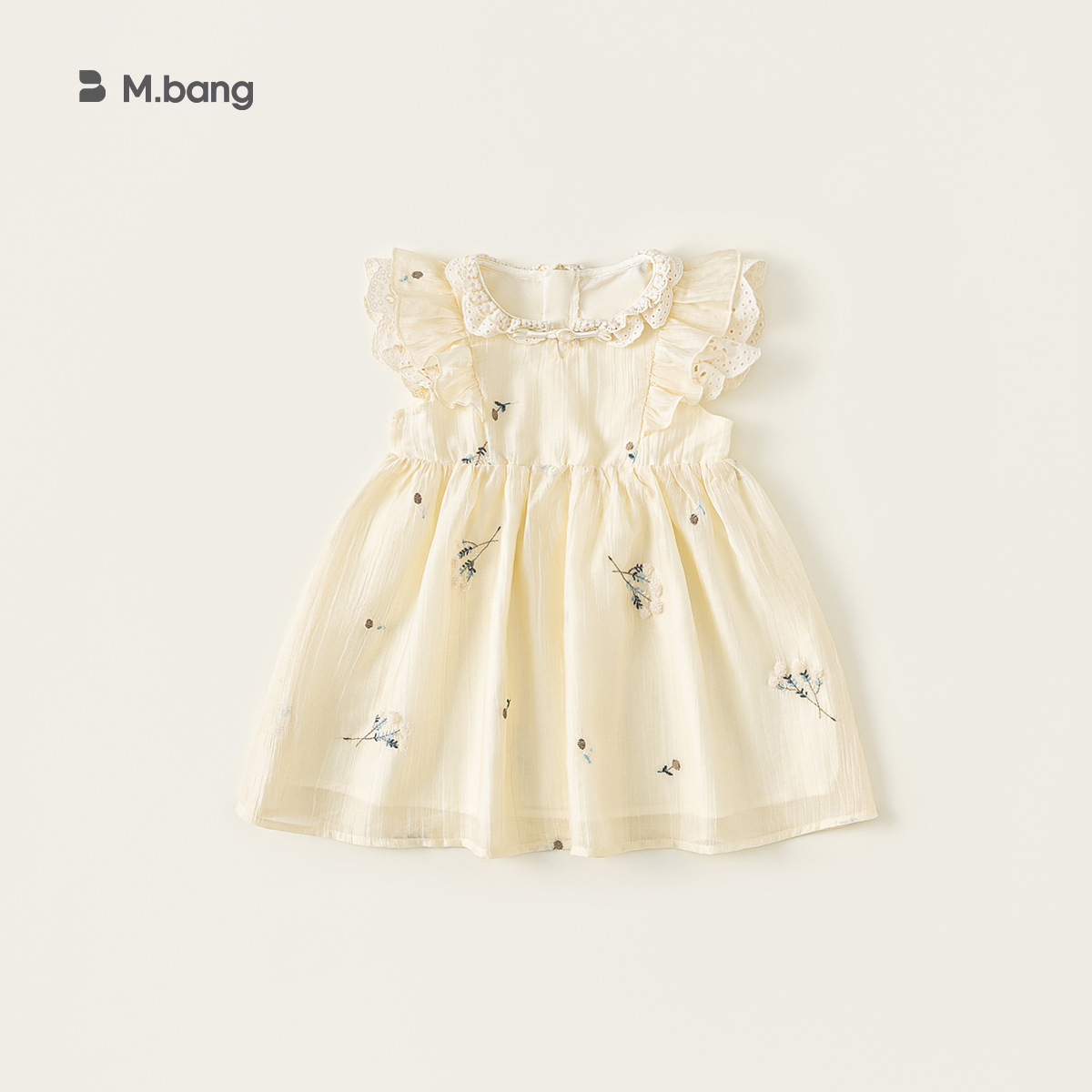 Youbao ropa para niños niña vestido bordado con hebilla de disco vestido de princesa china de verano vestido de niños bordado con borde de encaje image 7