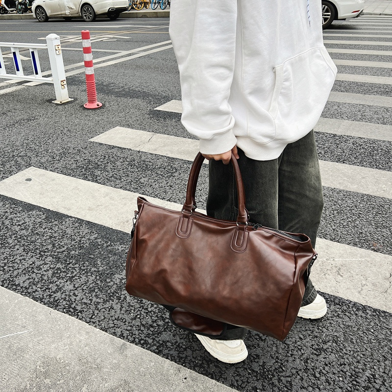 Retro Pu Fashionable Business Style Short-Distance Business Trip with Shoe Compartment Waterproof Luggage Bag for Outings and Versatile Travel Bag