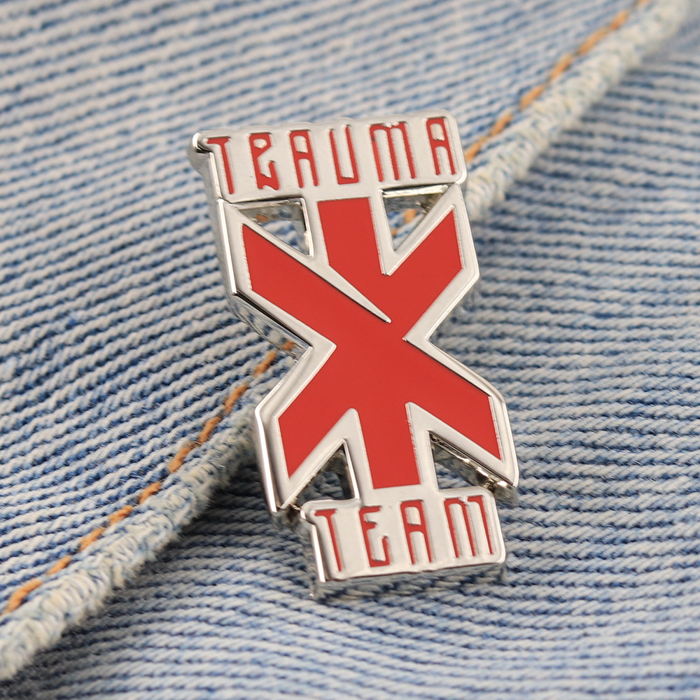 Punk 2077 Trauma Team Logo Enamel Brooch Game Peripheral Emergency Medical Rescue Metal Lapel Pin