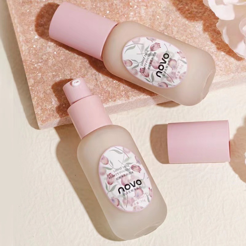 NOVO5937 light skin beautifying liquid foundation matte matte light concealer oil control long-lasting waterproof and sweat-proof without makeup removal