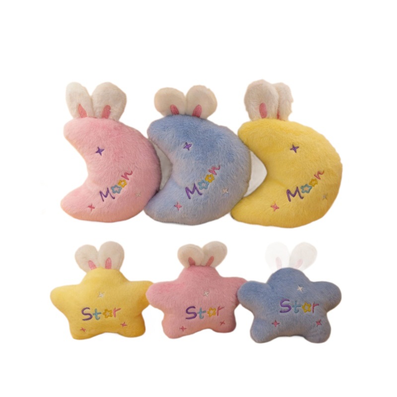 Nuevo Euroming estrella luna almohada agarrar muñeca máquina muñeca juguete de peluche boda fábrica de muñecas al por mayor