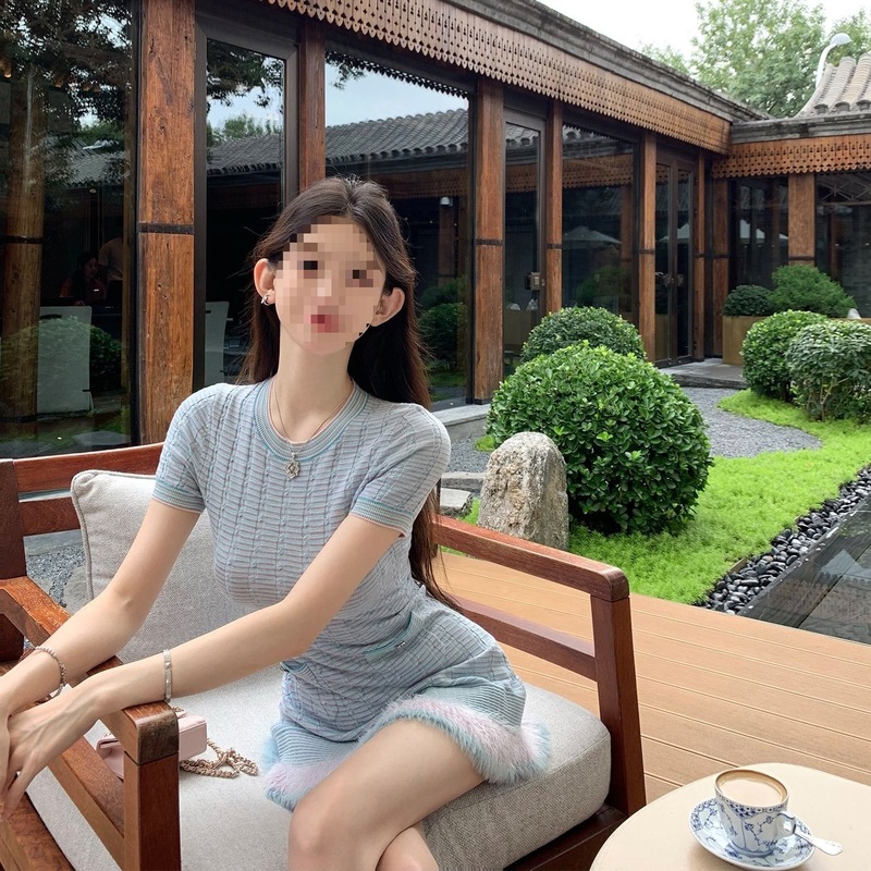 设计感毛边开衫连衣裙套装女2025秋新款多巴胺甜欲千金显白两件套|undefined