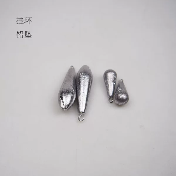 Hanging ring willow leaf lead pendant with ring water drop lead pendant fishing pendant string hook counterweight lead fishing gear supplies