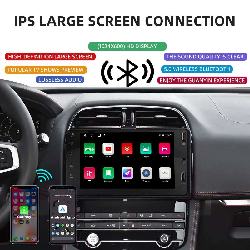 Toyota, совместимый универсальный LCD дисплей для навигатора, 7 дюймов, Android, широкоформатный