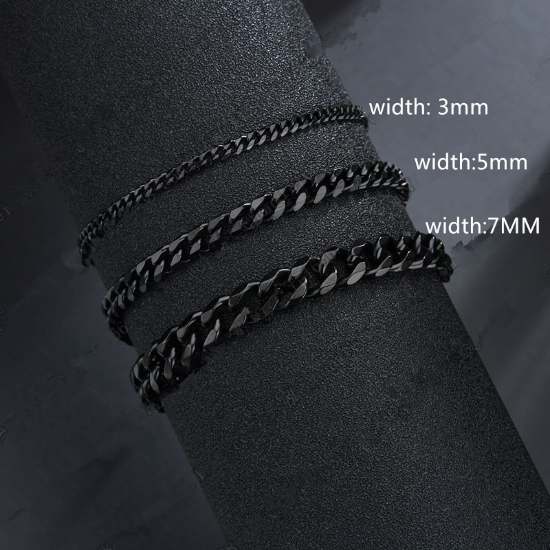 Hip-hop Solid Color Titanium Steel Stoving Varnish Plating Bracelets 1 Piece display picture 2