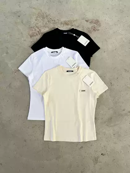 2026 European and American Trendy Brand JAC Women's T-Shirt Short Sleeve Top Solid Color Patch Letter Graphic Factory Direct