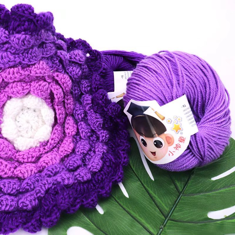亚克力4股小神童毛线纯晴纶线钩鞋抱枕线玩偶线织鞋线中粗线手编