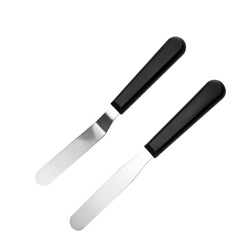 Stainless steel fine offset spatula, baking small offset spatula, cream scraper, chiffon cake demolding knife, frosting knife, jam spreader