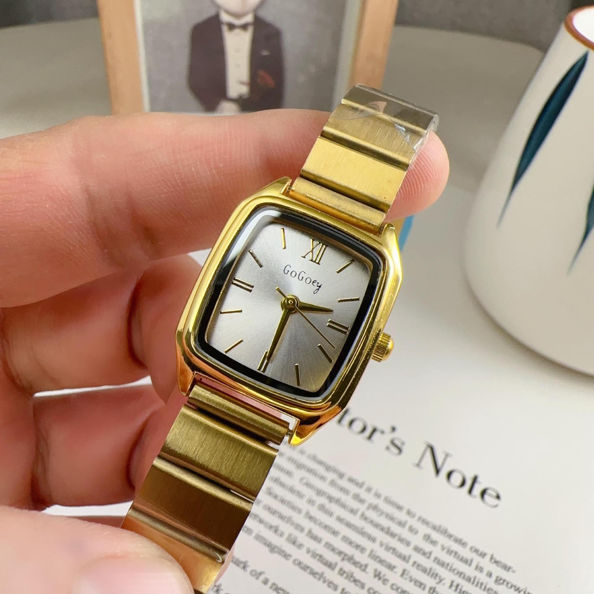 45g Weight Ordinary Glass Mirror Material Alloy Strap Material Watch Classification Pointer Display Type Single Folding Buckle Buckle Style Square Dial Shape Casual, Daily Occasion Quartz Movement Solid Color Pattern Women's Gender Simple Style Style Simple Style Solid Color Single Folding Buckle Quartz Watch Women's Watches 无