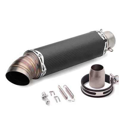 steel carbon fiber tail Motorcycle exhaust pipe - carbon-fiber-bent