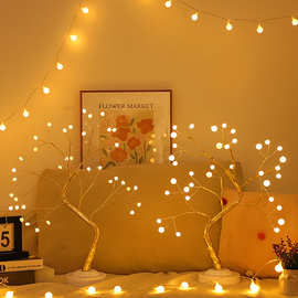 新款LED发光小树灯房间网红圣诞装饰灯萤火虫火树银花装饰小夜灯
