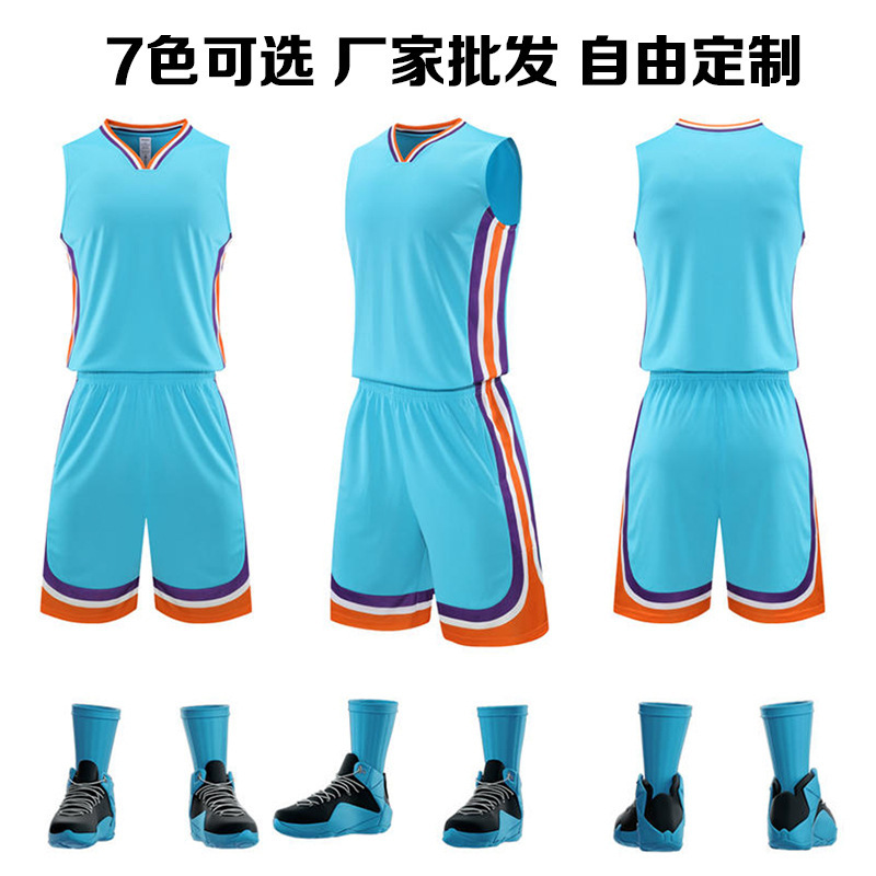 Wholesale Unit Competition Uniform Printing Teenage Adult Jersey Basketball Uniform suit Summer Male and Female Students
