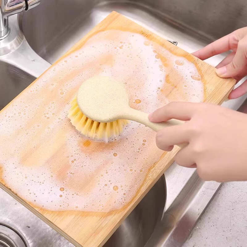 小麦わらキッチン長柄鍋洗いブラシ、手を傷つけない食器洗いブラシ、家庭用掃除ブラシ、鍋洗いブラシ、食器洗いブラシ|undefined