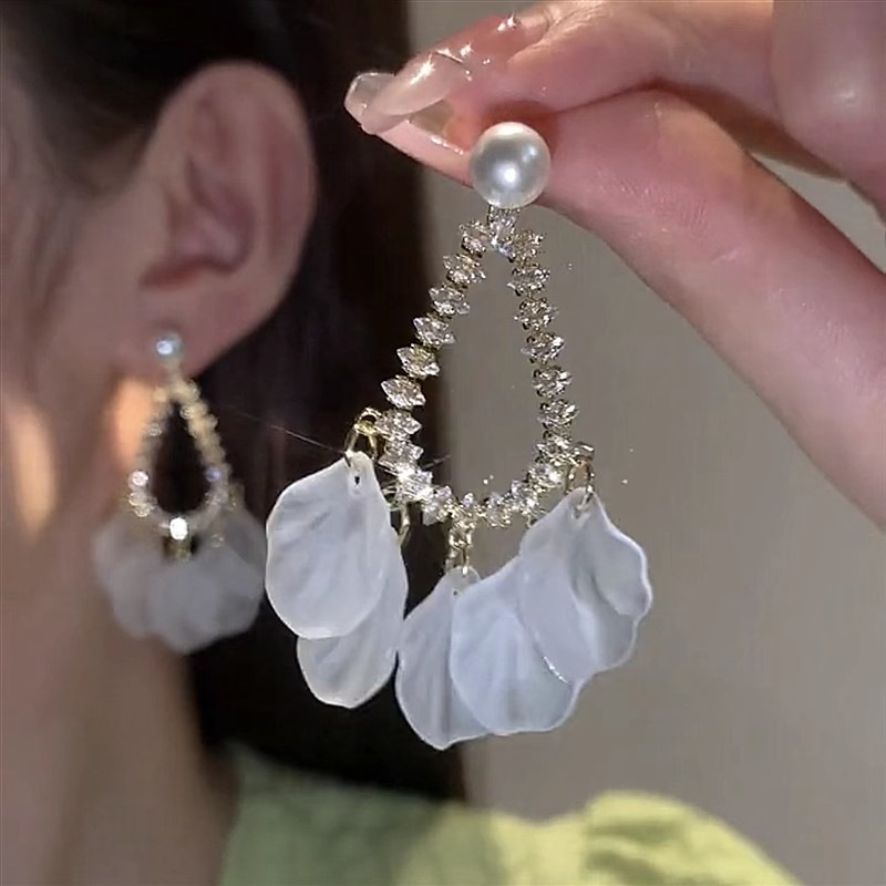 Acrylic petal earrings