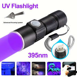 跨境迷你手电筒翡翠玉石细菌紫光灯猫藓灯荧光检测验钞紫外线灯小