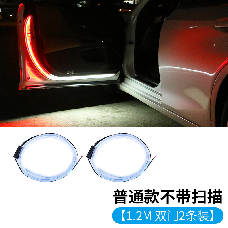 lámpara fluorescente de puerta super brillante led puerta abierta bienvenida flash de advertencia de lámpara decorativa tira de lámpara de automóvil anti-colisión trasera reforma image 10