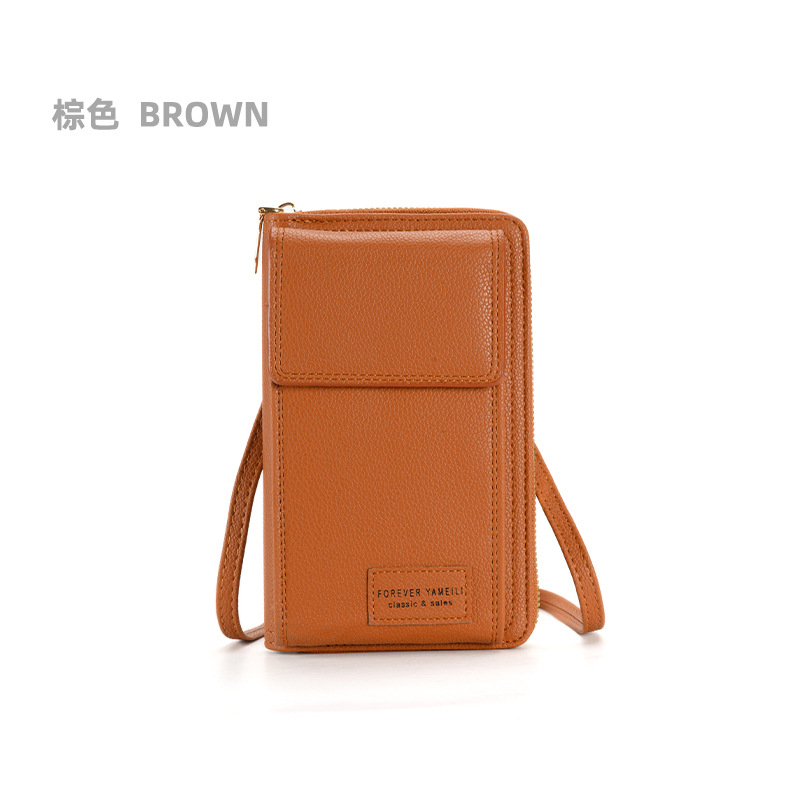 Bolso de las mujeres Nuevo 2024 bolso del teléfono móvil de las mujeres cartera multifuncional bolso de hombro de cuero de LA PU bolsa de mensajero de la moda