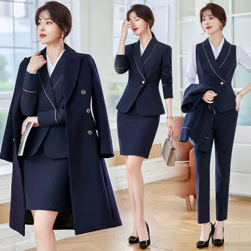 Suit jacket women 2023 new spring and autumn high-end suit woolen suit formal fashion hotel professional clothing - ShopShipShake