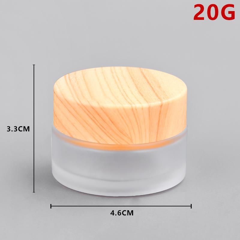 Grano de madera artesanal botella de vidrio cosmética esencia botella de vidrio cosmética sub-botella crema de tóner botella vacía