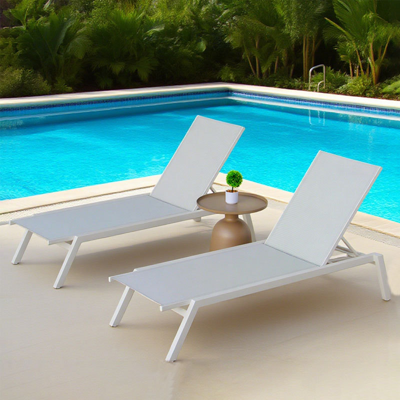 Silla de playa al aire libre balcón al aire libre villa junto a la piscina silla de playa plegable portátil silla de patio europea