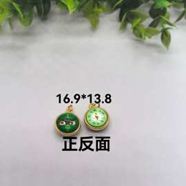 古法金唐卡五路财神吊坠 diy手链项链沙金串珠隔珠饰品配饰配件