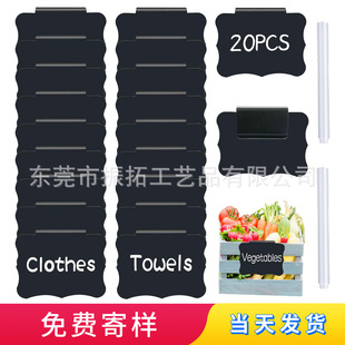 In-Stock Cross-Border Pvc Label Clips, Erasable Plastic Blackboard Storage Basket Label Clips, Detachable Classification Tags