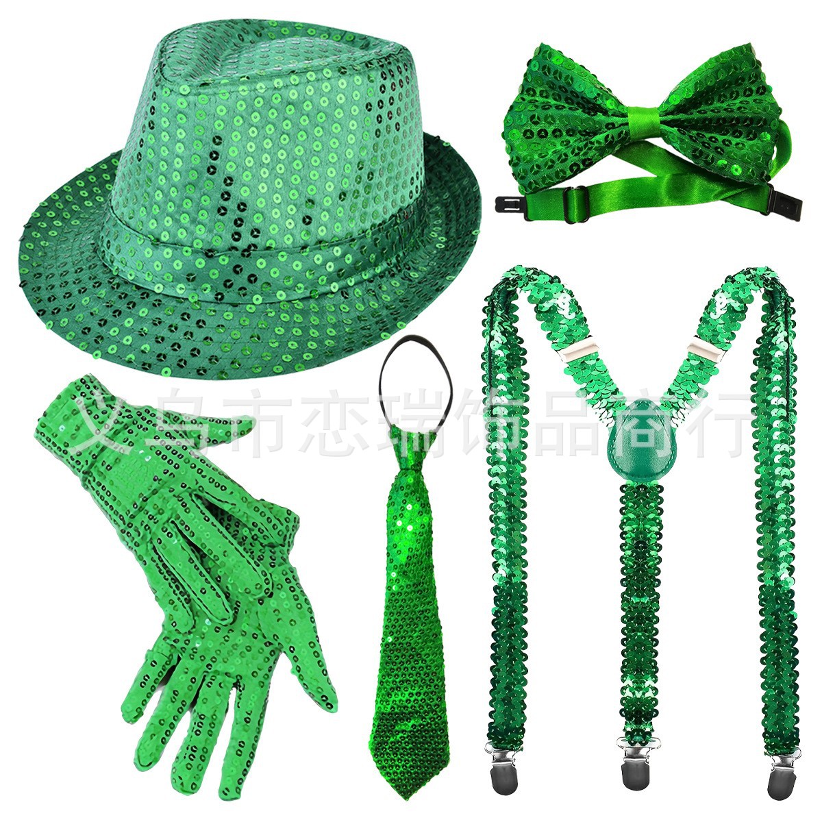 70s DISCO espectáculo accesorios esquinilla sombrero corbata guantes cinturón hombre conjunto Xiaoyin TEMU en stock