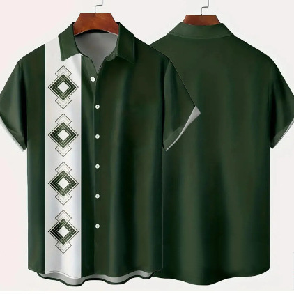2026 European and American Cross-Border Four-Leaf Clover Short-Sleeved T-Shirt 3D Digital Printing Men's Shirt New Easter Men's Clothing Manufacturer 2026 European and American Cross-Border Four-Leaf Clover Short-Sleeved T-Shirt 3D Digital Printing Men's Shirt New Easter Men's Clothing Manufacturer